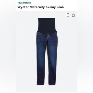 1822 Maternity Jeans with full panel size 25. Ankle/cropped